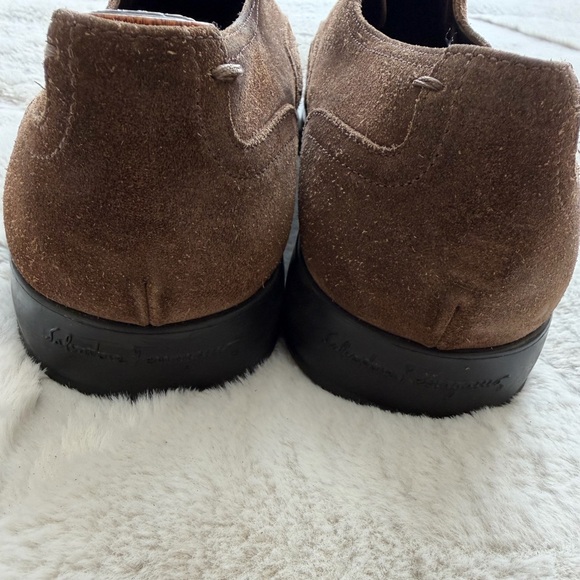 $895 Ferragamo Brown Suede Leather Lace Up Oxford Derby Shoes 11.5